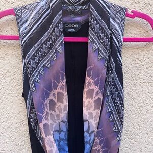 Bebe Black and Purple bodysuit